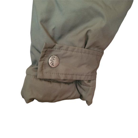 Columbia Army Green Down Feather Winter Removable Hood Puffer Jacket Sz. M - Picture 8 of 11